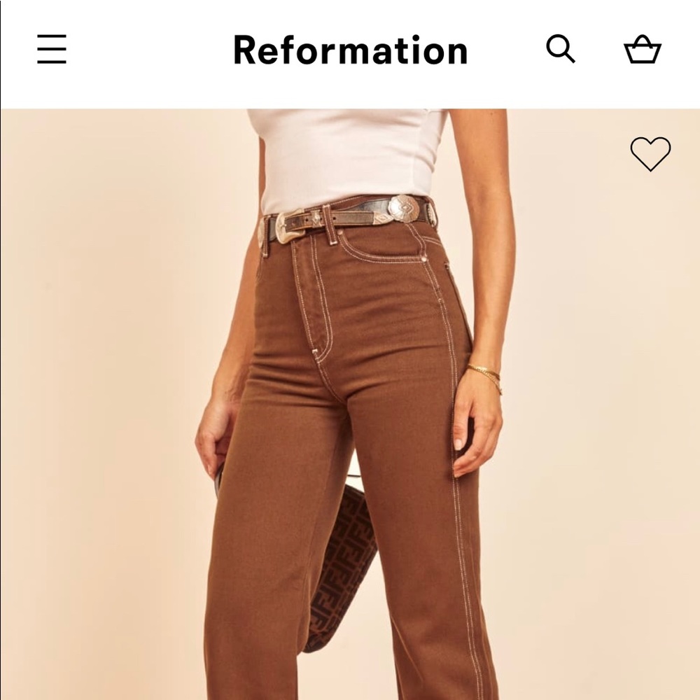 ISO Reformation Cowboy High Rise Straight Jean